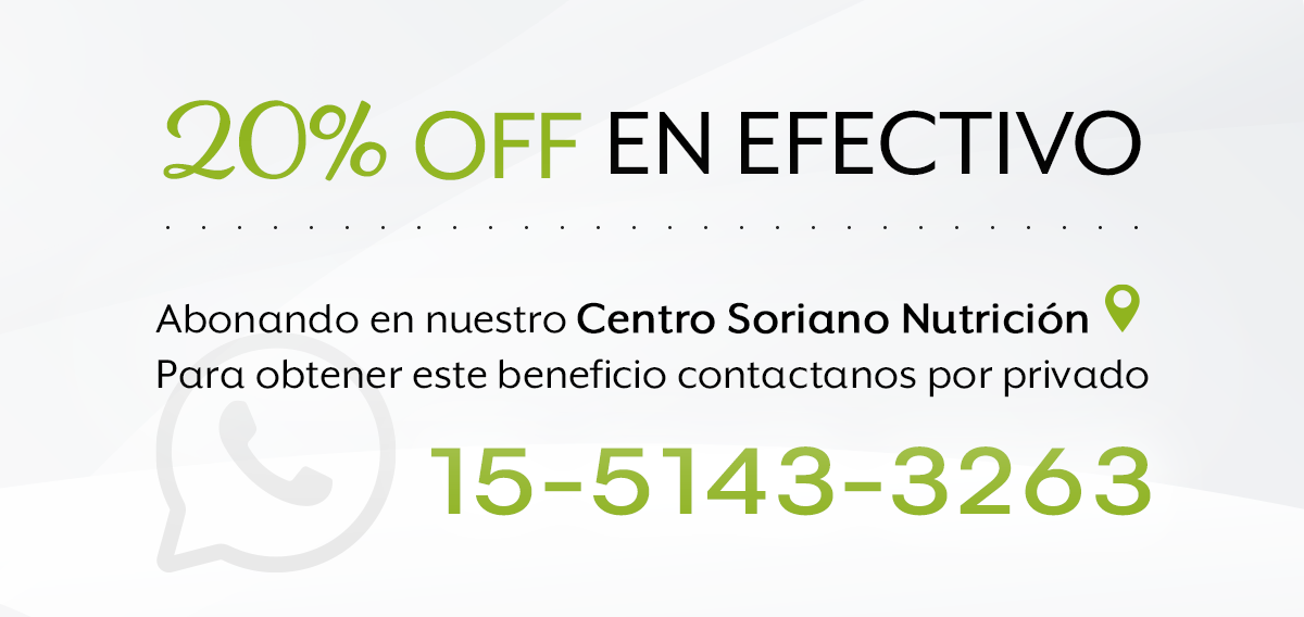 20% off en efectivo